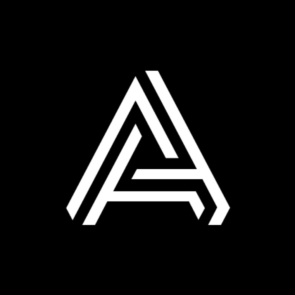 Unique Black and White Letter A Logo Design